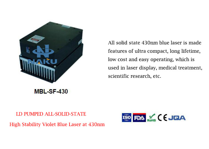 430nm High Stability DPSS Laser 1~100mW